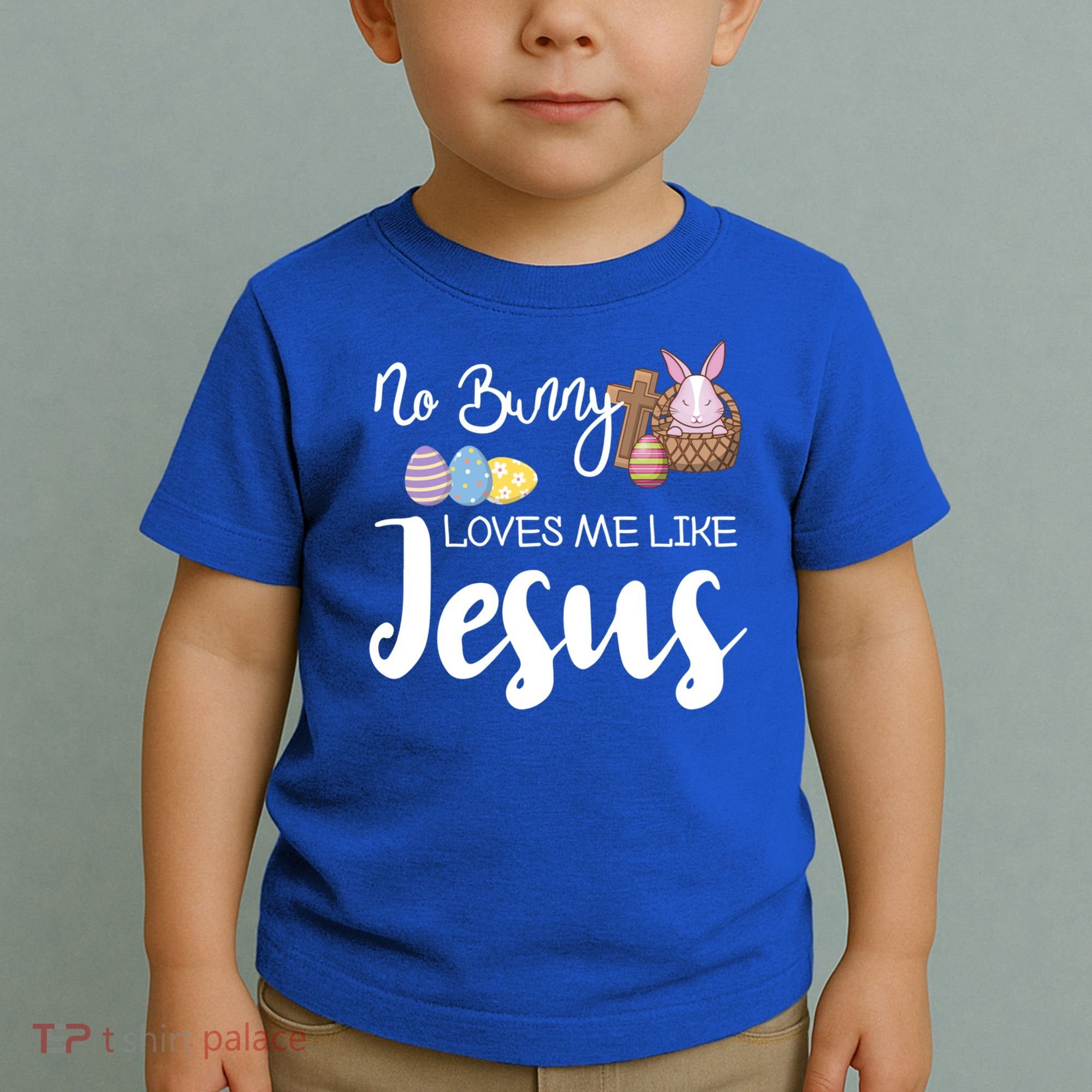 No Bunny Loves Me Like Jesus Easter Christian Graphic Gift Toddler T-Shirt