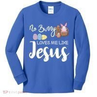 No Bunny Loves Me Like Jesus Easter Christian Graphic Gift Kids Long Sleeve Shirt thumb 0