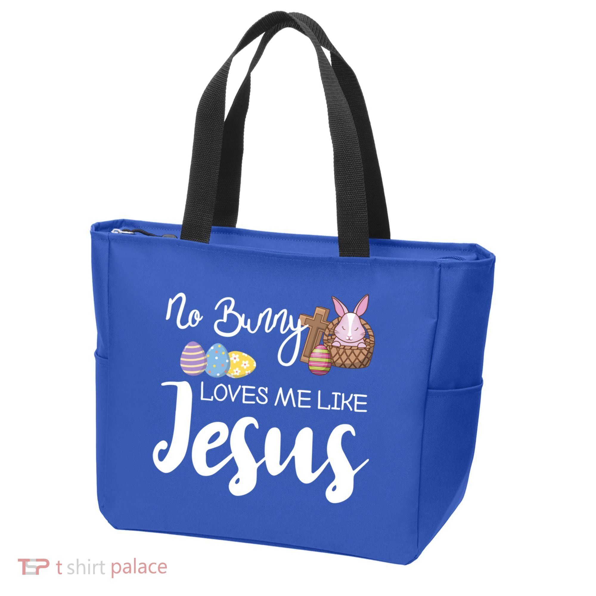 No Bunny Loves Me Like Jesus Easter Christian Graphic Gift Tote Bag