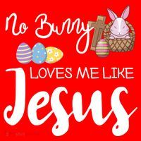 No Bunny Loves Me Like Jesus Easter Christian Graphic Gift Santa Hat thumb 1