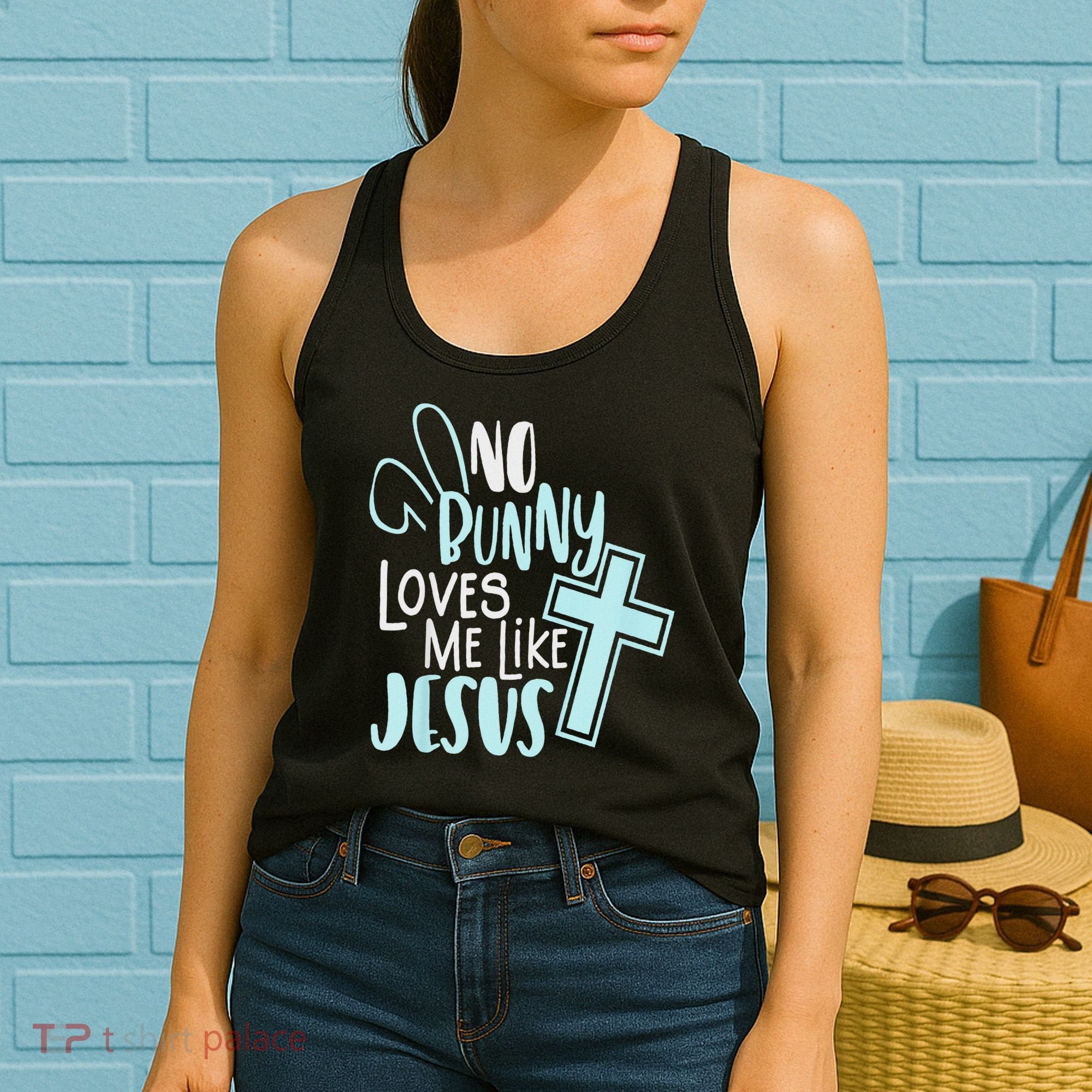 No Bunny Loves Me Like Jesus, Christian Easter Resurrection Women's Tank Top