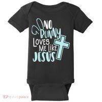 No Bunny Loves Me Like Jesus, Christian Easter Resurrection Baby Bodysuit thumb 0