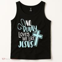 No Bunny Loves Me Like Jesus, Christian Easter Resurrection Tank Top thumb 2