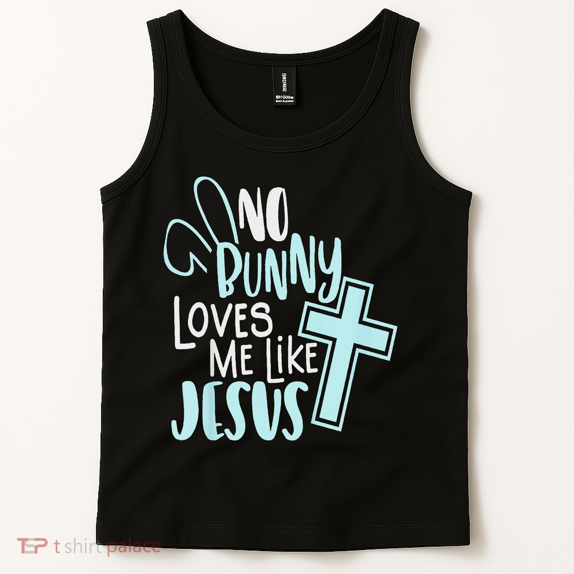No Bunny Loves Me Like Jesus, Christian Easter Resurrection Tank Top
