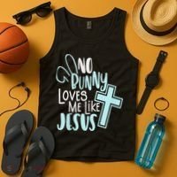 No Bunny Loves Me Like Jesus, Christian Easter Resurrection Tank Top thumb 4