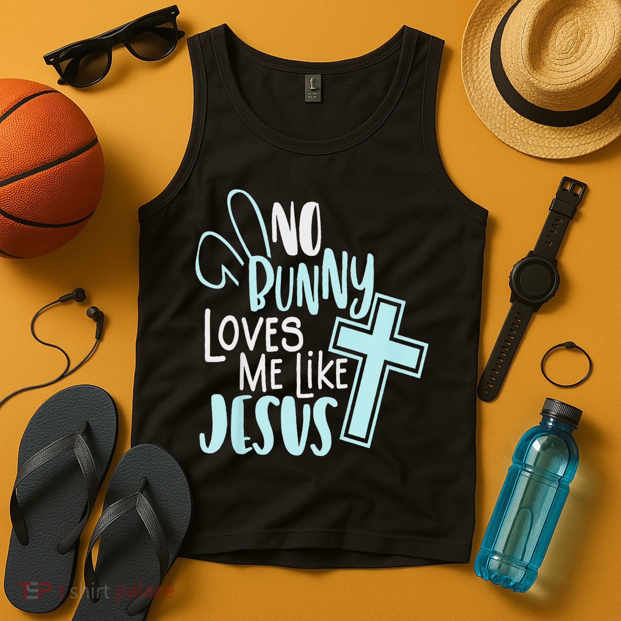 No Bunny Loves Me Like Jesus, Christian Easter Resurrection Tank Top