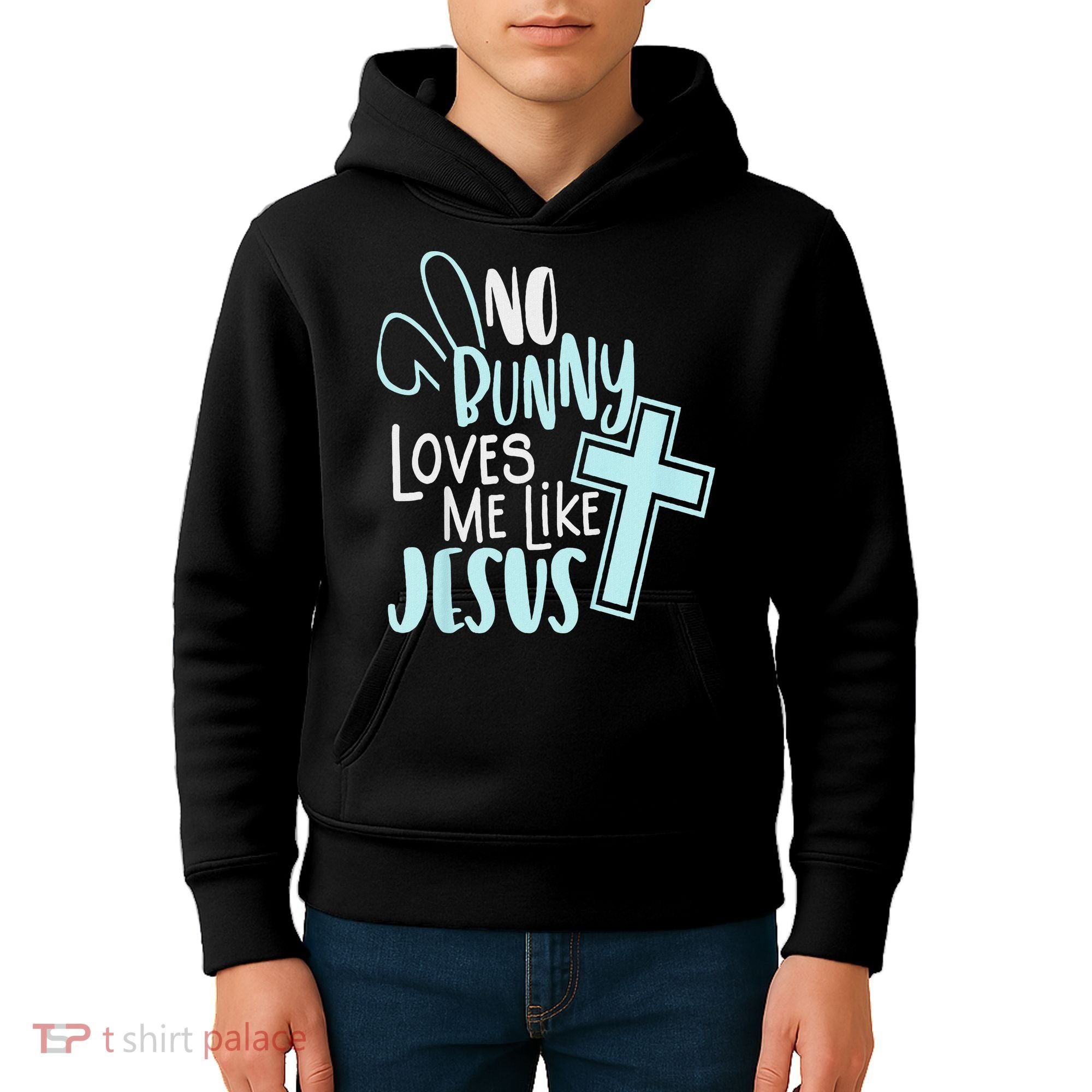 No Bunny Loves Me Like Jesus, Christian Easter Resurrection Kids Hoodie