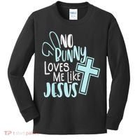No Bunny Loves Me Like Jesus, Christian Easter Resurrection Kids Long Sleeve Shirt thumb 0