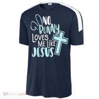 No Bunny Loves Me Like Jesus, Christian Easter Resurrection Sport-Tek Competitor United Soccer Jersey thumb 2