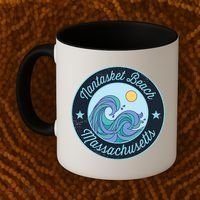 Nantasket Beach Ma Massachusetts Souvenir Nautical Surfer Gr Gift Coffee Mug thumb 2