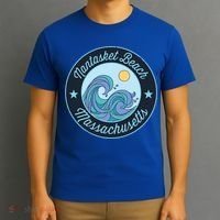 Nantasket Beach Ma Massachusetts Souvenir Nautical Surfer Gr Gift T-Shirt thumb 3