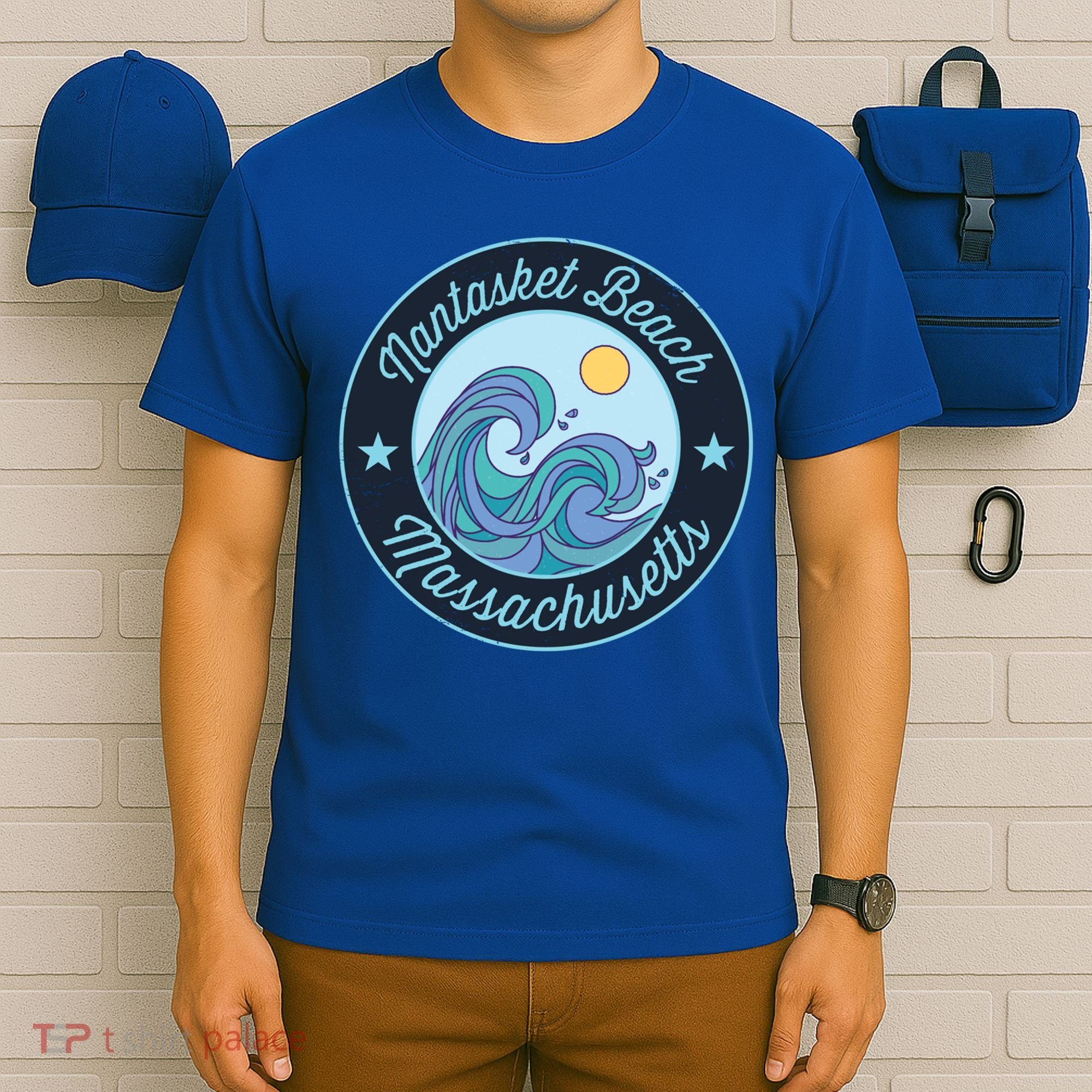 Nantasket Beach Ma Massachusetts Souvenir Nautical Surfer Gr Gift T-Shirt