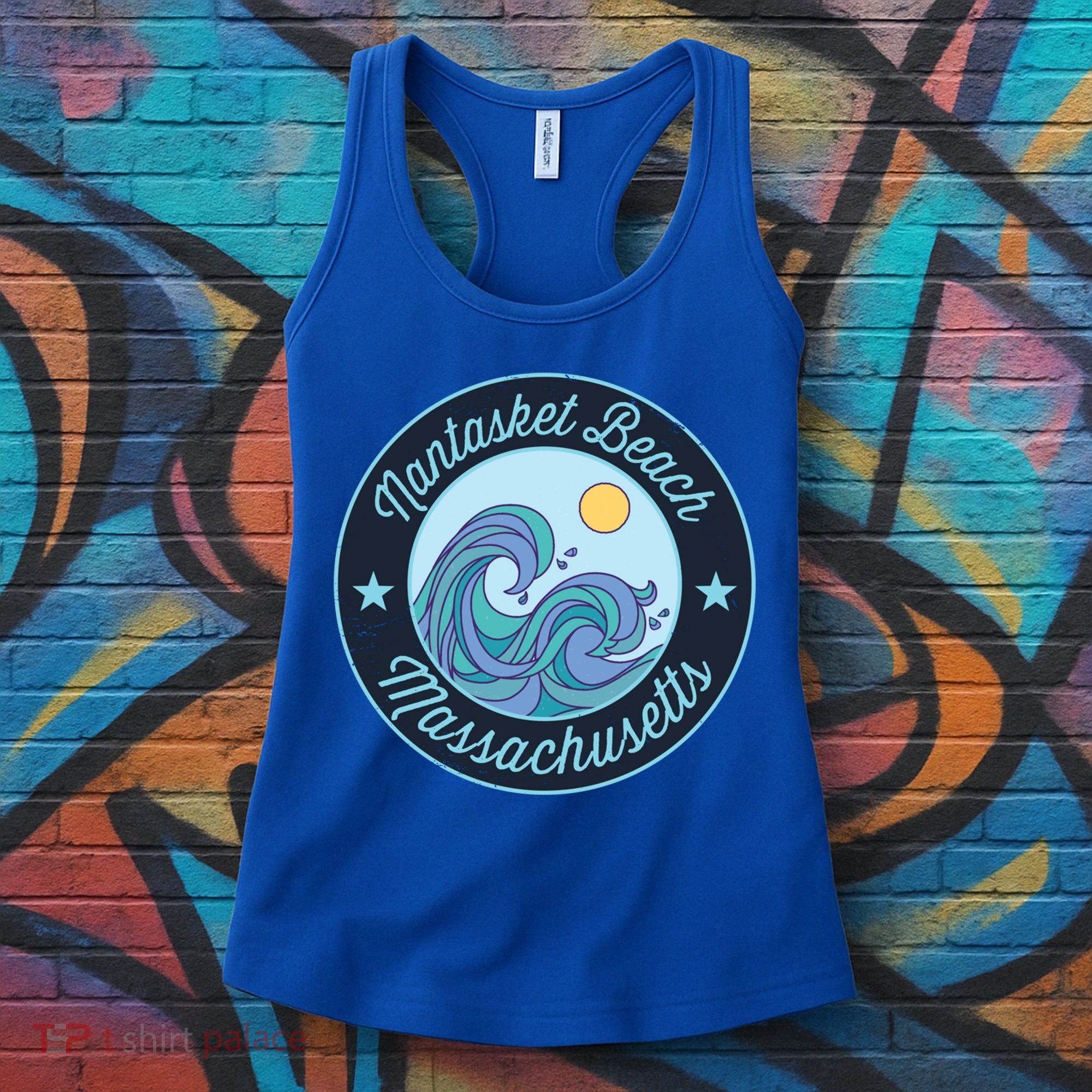 Nantasket Beach Ma Massachusetts Souvenir Nautical Surfer Gr Gift Women's Tank Top