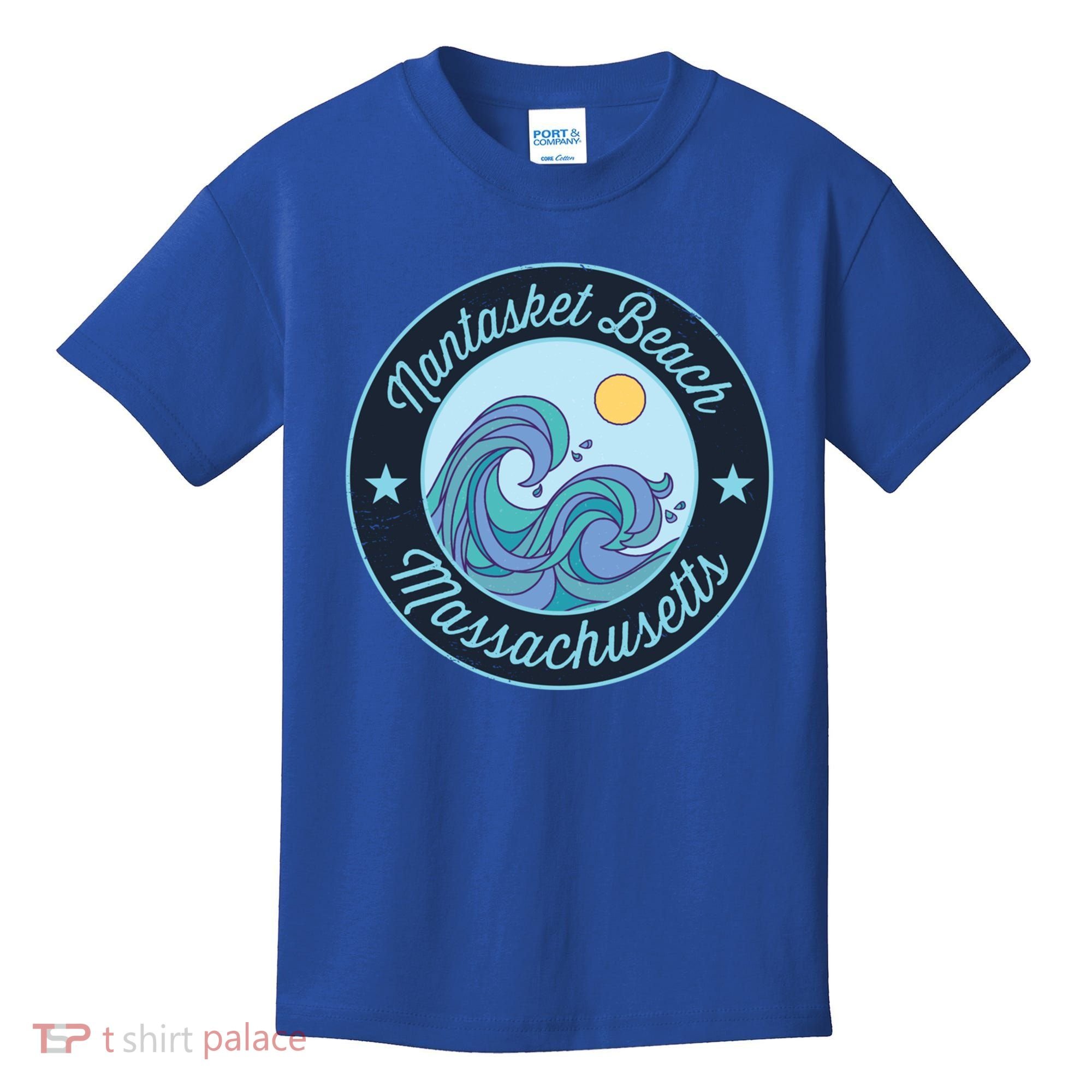 Nantasket Beach Ma Massachusetts Souvenir Nautical Surfer Gr Gift Kids T-Shirt