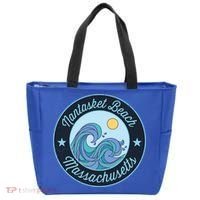 Nantasket Beach Ma Massachusetts Souvenir Nautical Surfer Gr Gift Tote Bag thumb 0