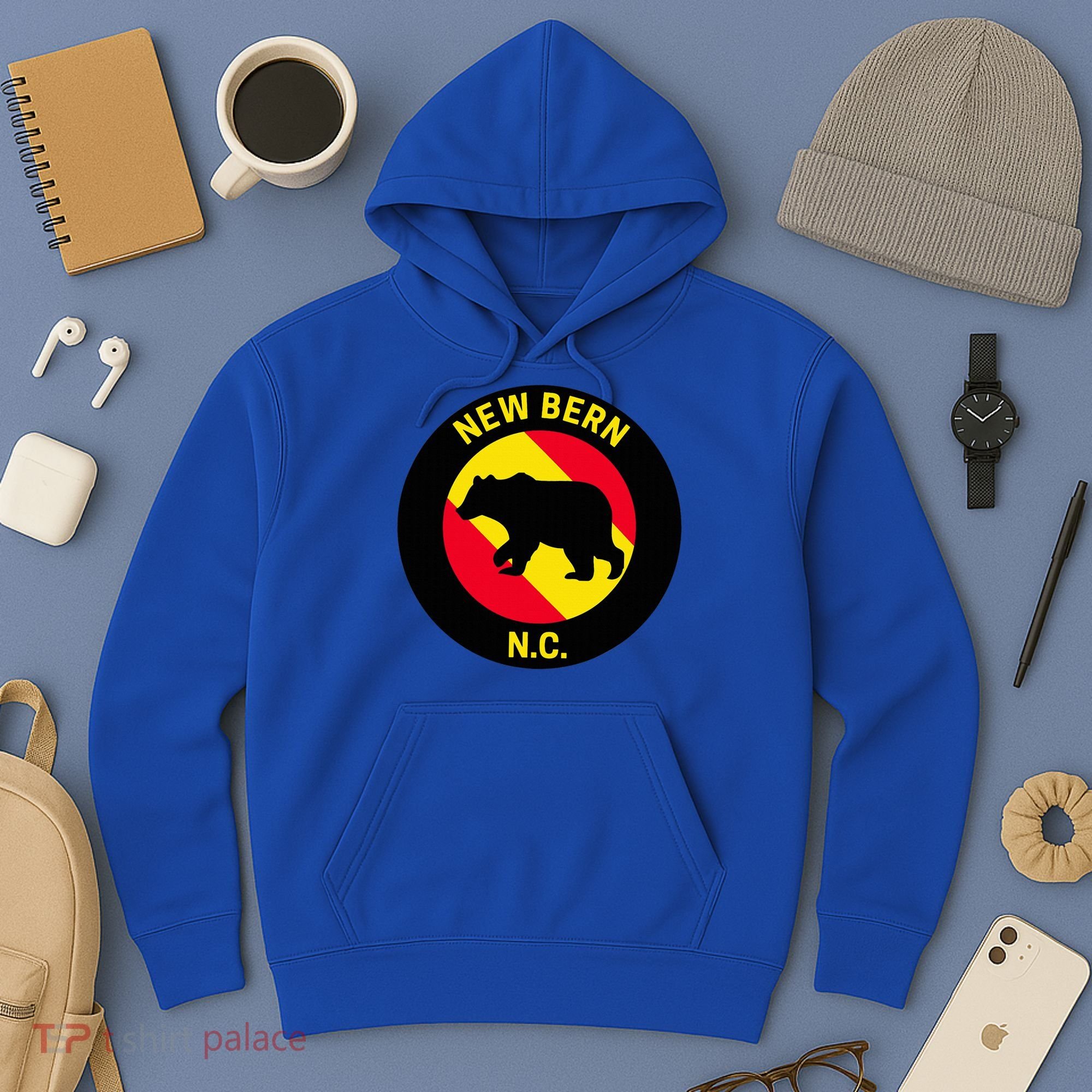New Bern North Carolina Bear Hoodie