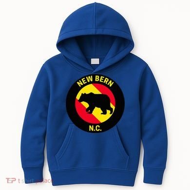 New Bern North Carolina Bear Kids Hoodie