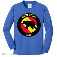 New Bern North Carolina Bear Kids Long Sleeve Shirt thumb 0