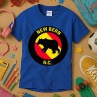New Bern North Carolina Bear Kids T-Shirt thumb 3