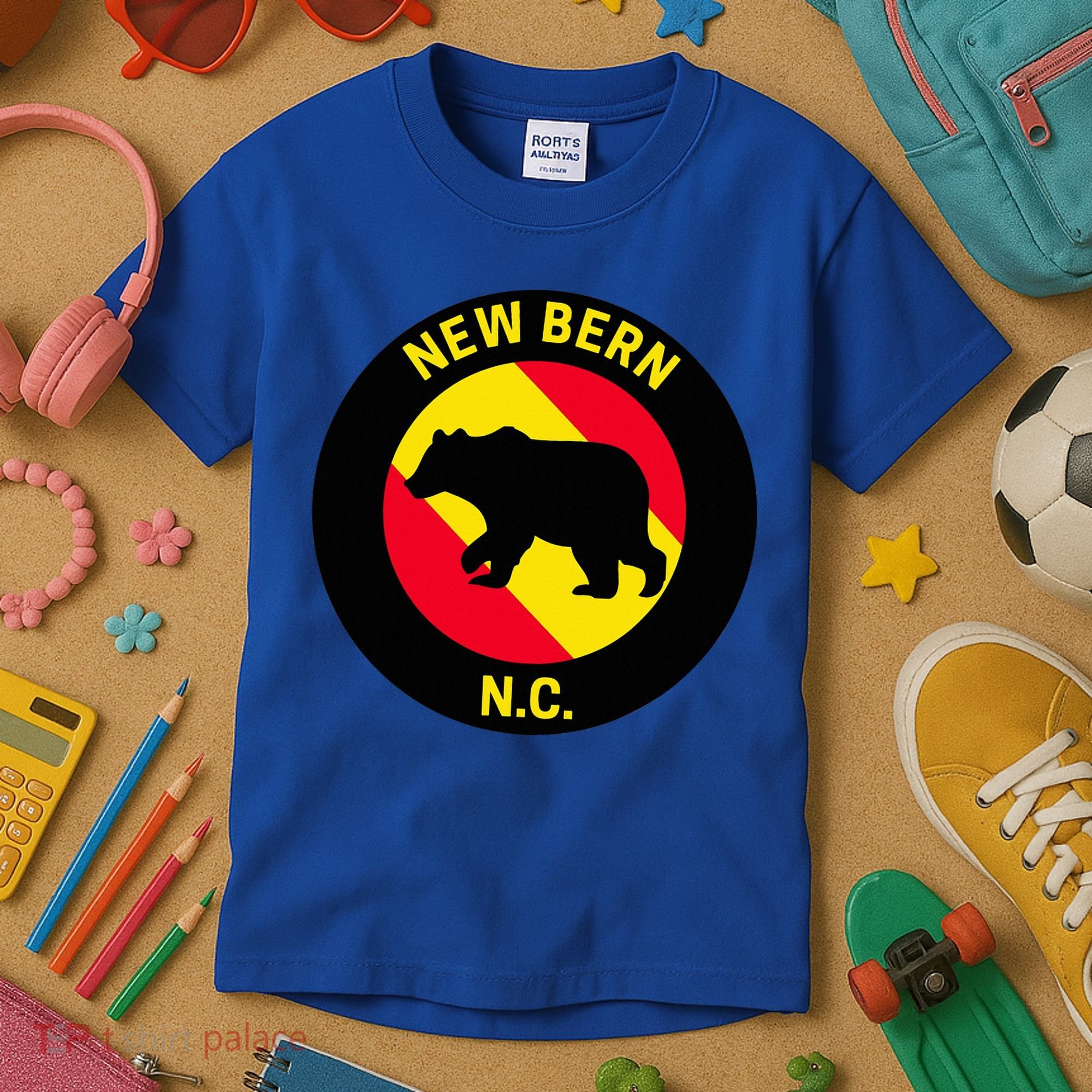 New Bern North Carolina Bear Kids T-Shirt