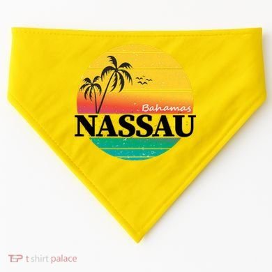Nassau Bahamas USA-Made Doggie Bandana