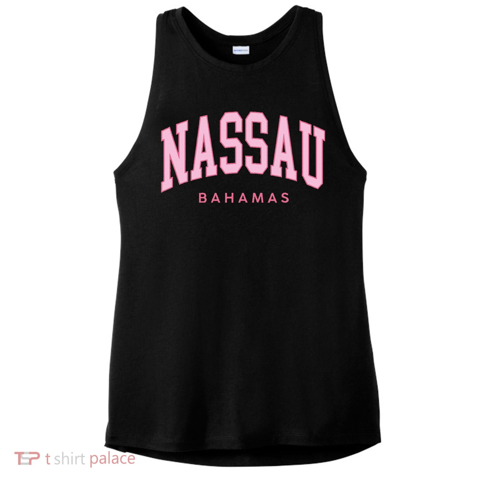Nassau Bahamas Preppy Retro Throwback Souvenir Ladies PosiCharge Tri-Blend Wicking Tank