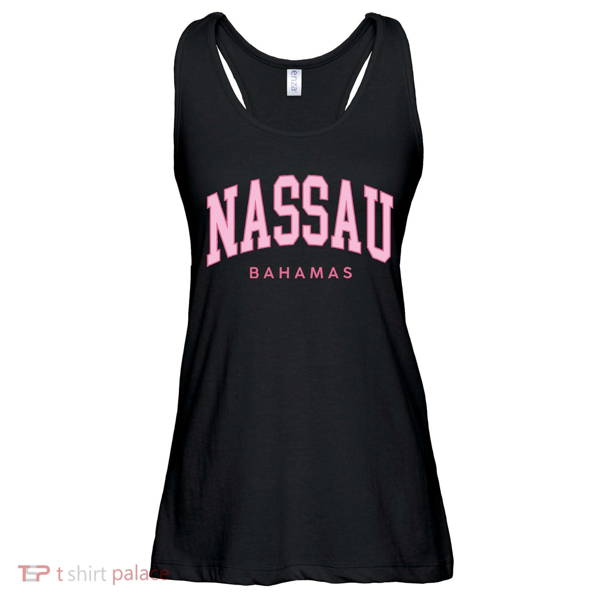 Nassau Bahamas Preppy Retro Throwback Souvenir Ladies Essential Flowy Tank