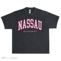 Nassau Bahamas Preppy Retro Throwback Souvenir Urban Oversized Heavyweight T-Shirt thumb 0