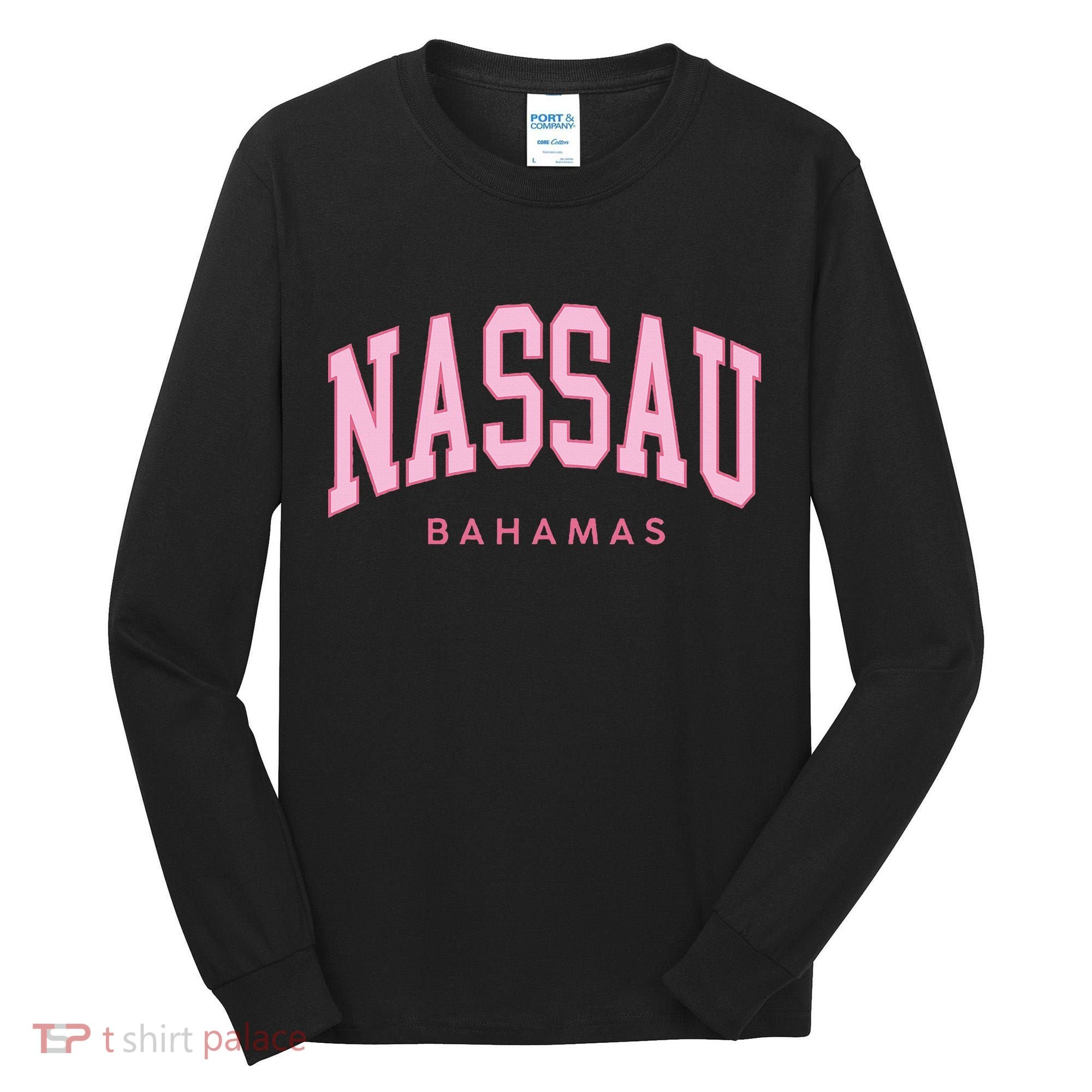 Nassau Bahamas Preppy Retro Throwback Souvenir Tall Long Sleeve Shirt