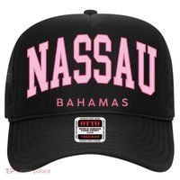 Nassau Bahamas Preppy Retro Throwback Souvenir Hat thumb 0
