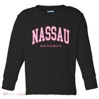 Nassau Bahamas Preppy Retro Throwback Souvenir Toddler Long Sleeve Shirt thumb 0