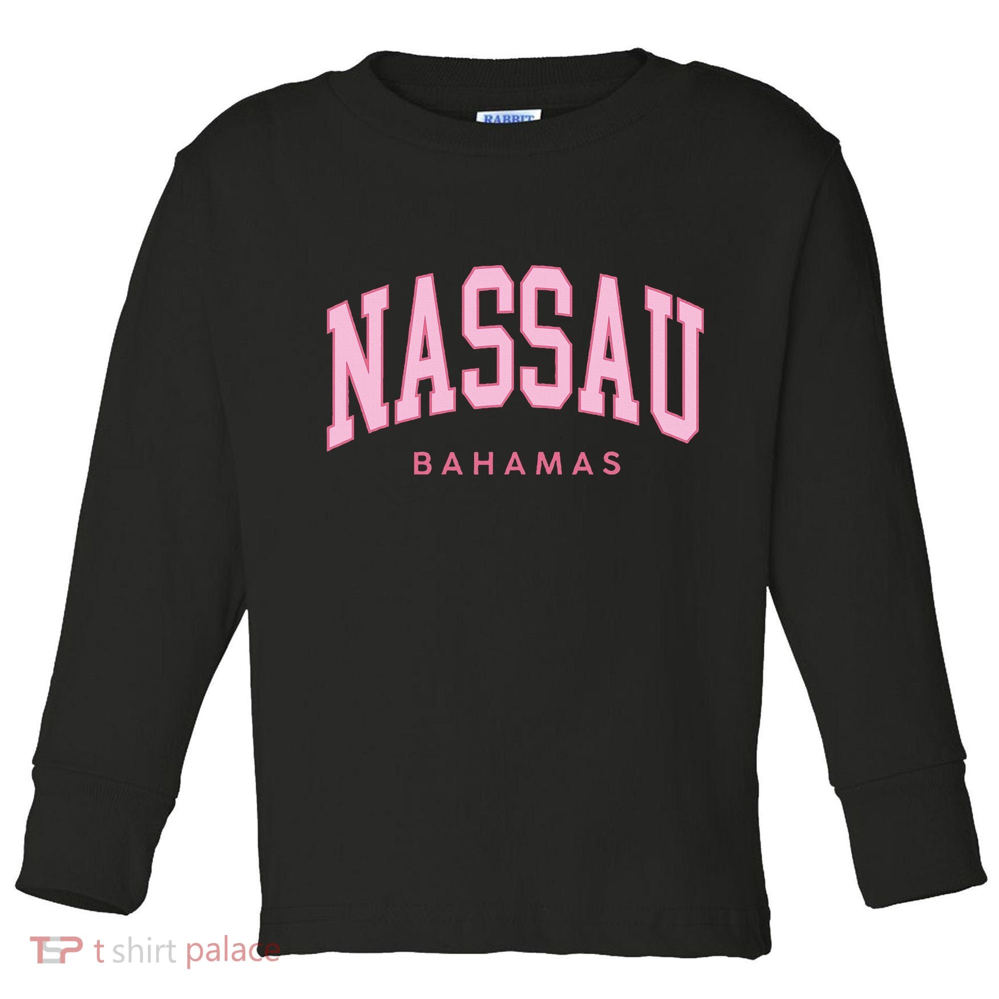 Nassau Bahamas Preppy Retro Throwback Souvenir Toddler Long Sleeve Shirt