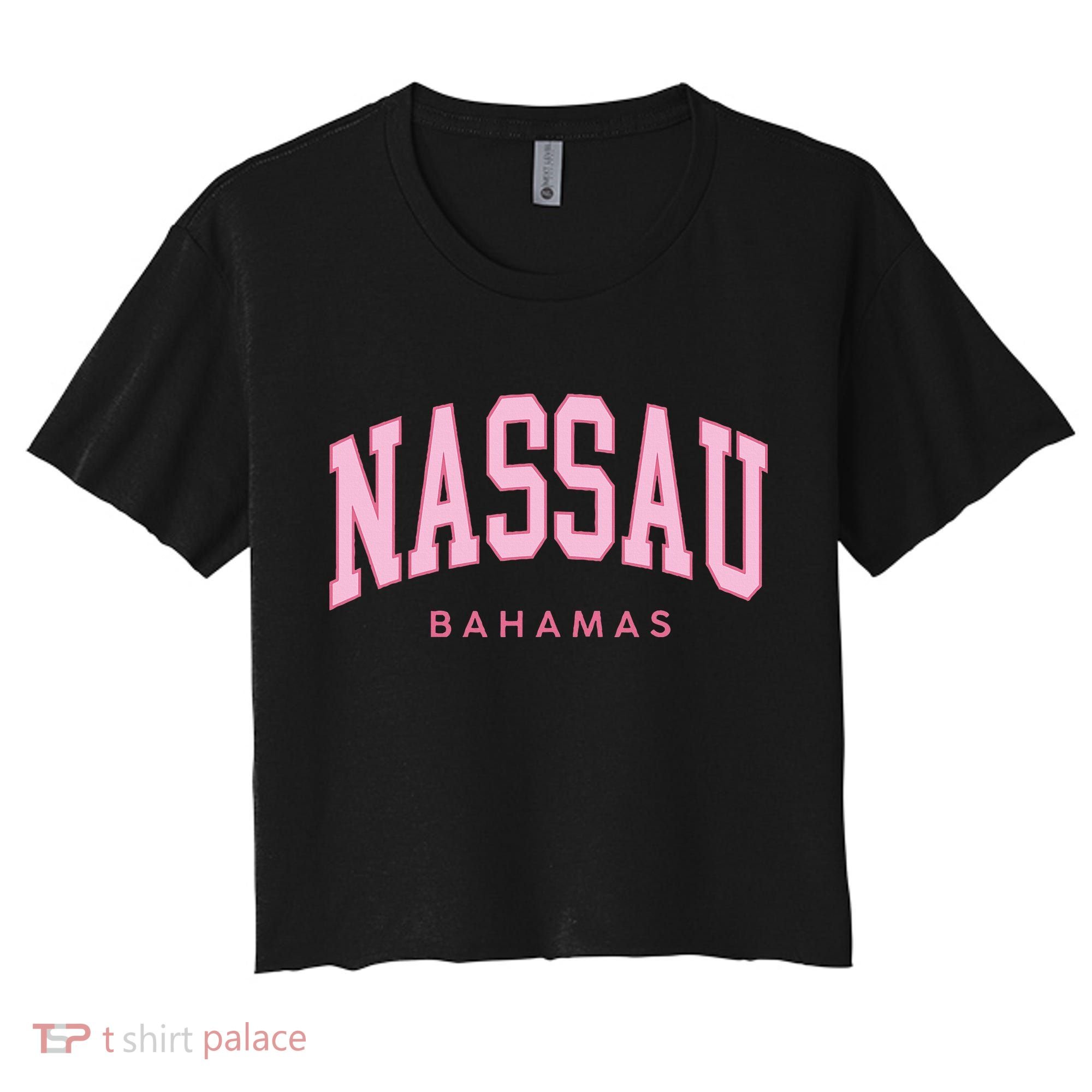 Nassau Bahamas Preppy Retro Throwback Souvenir Women's Crop Top Tee