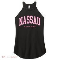 Nassau Bahamas Preppy Retro Throwback Souvenir Women's Perfect Tri Rocker Tank thumb 0