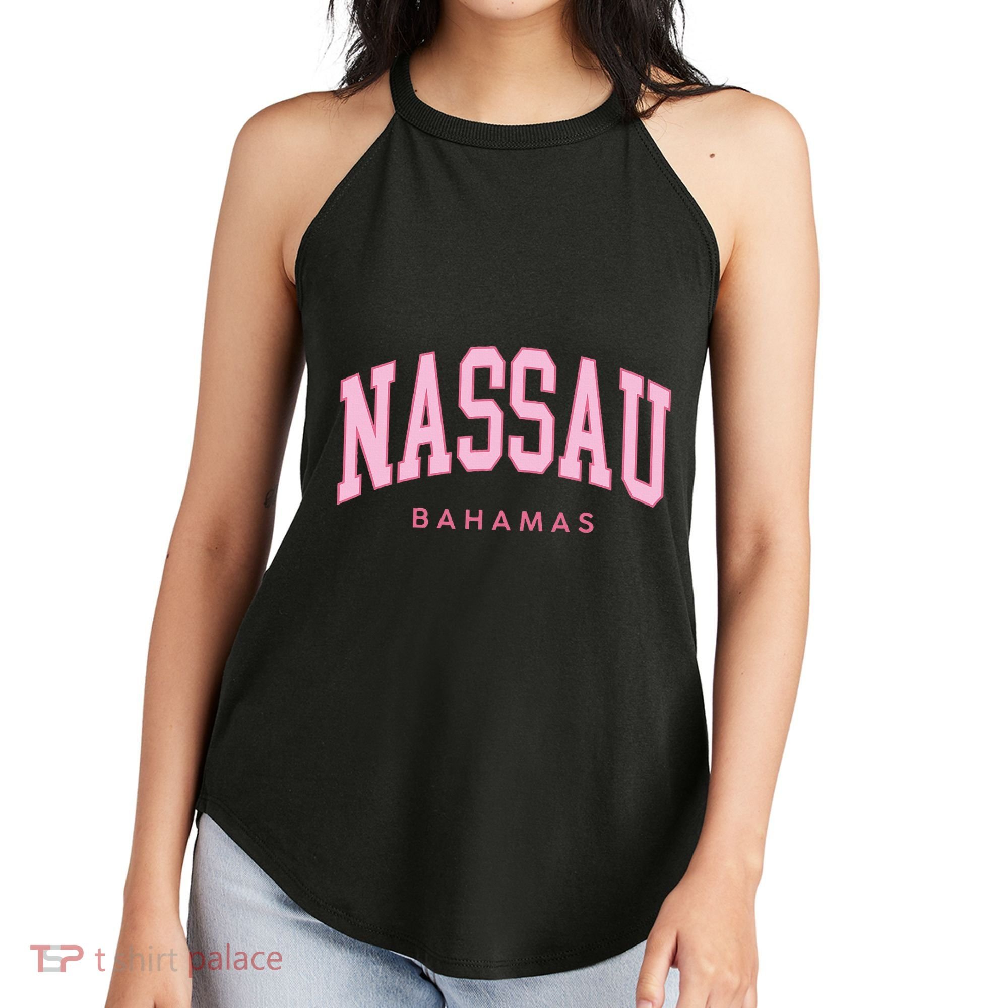 Nassau Bahamas Preppy Retro Throwback Souvenir Women's Perfect Tri Rocker Tank
