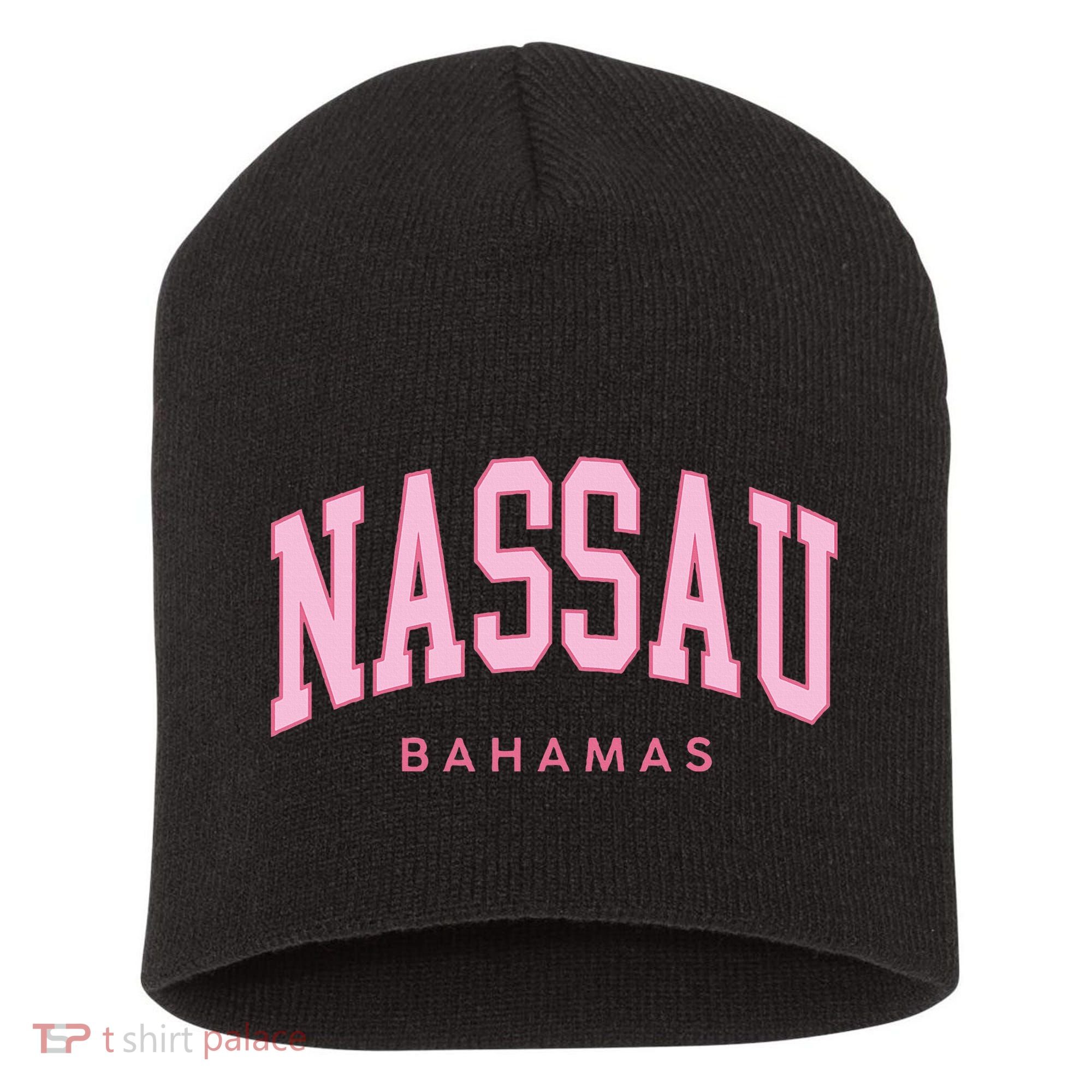 Nassau Bahamas Preppy Retro Throwback Souvenir Short Acrylic Beanie