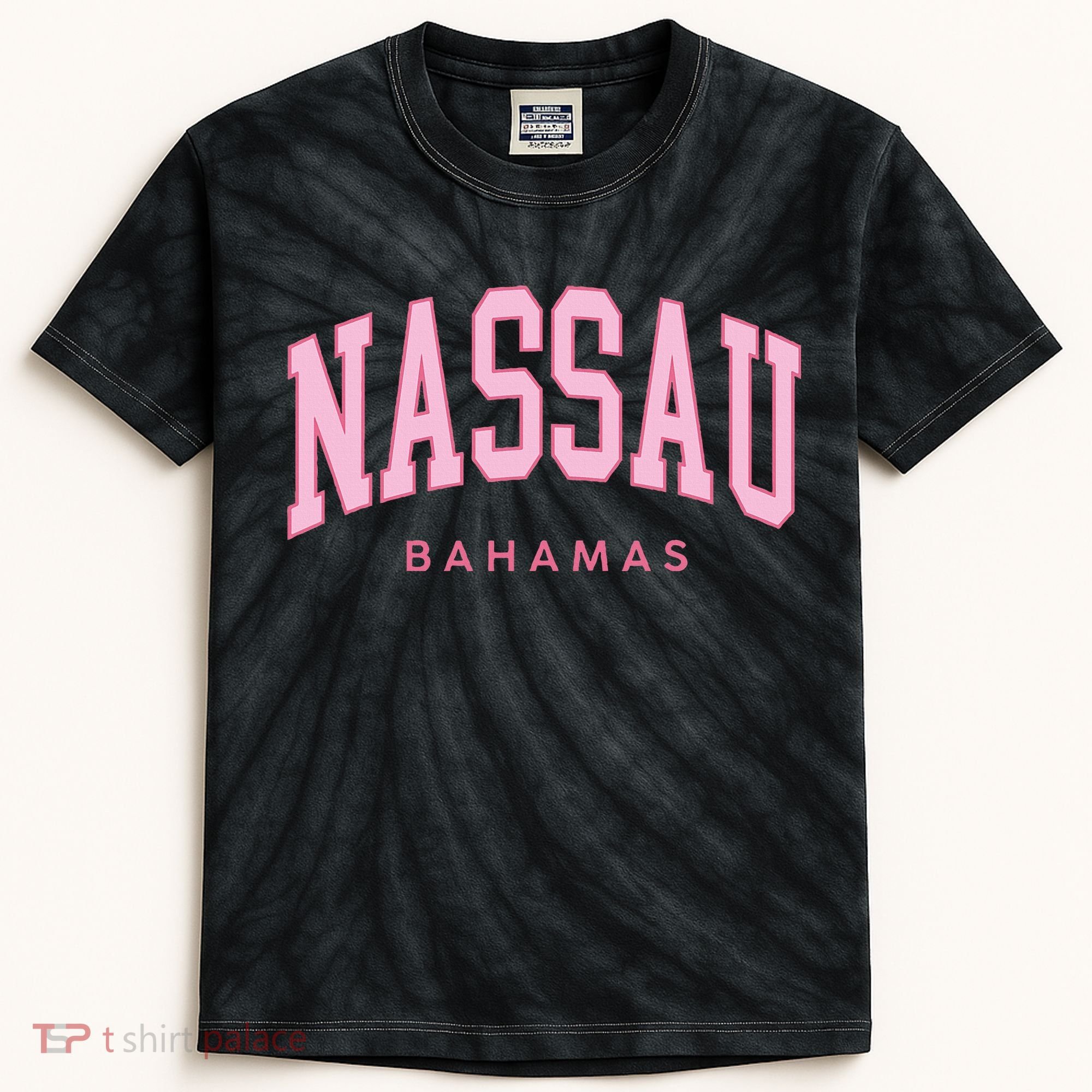 Nassau Bahamas Preppy Retro Throwback Souvenir Kids Tie-Dye T-Shirt