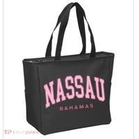 Nassau Bahamas Preppy Retro Throwback Souvenir Tote Bag thumb 2