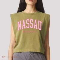 Nassau Bahamas Preppy Retro Throwback Souvenir Garment-Dyed Women's Muscle Tee thumb 2
