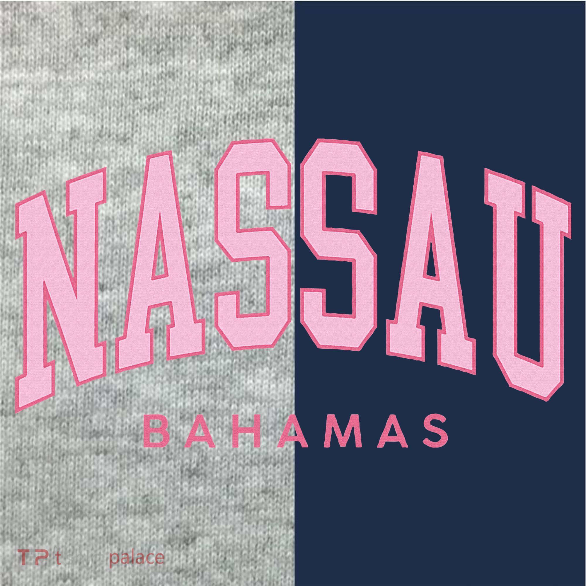 Nassau Bahamas Preppy Retro Throwback Souvenir Kids Colorblock Raglan Jersey