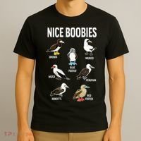 Nice Boobies Pun Adult Joke Funny Bird Lover Birdwatcher T-Shirt thumb 3
