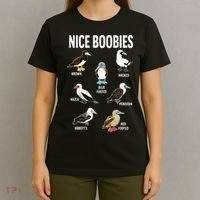 Nice Boobies Pun Adult Joke Funny Bird Lover Birdwatcher T-Shirt thumb 4