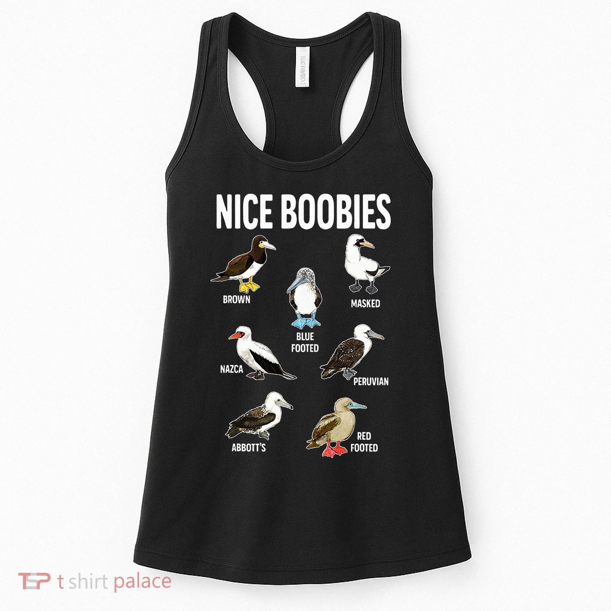 Nice Boobies Pun Adult Joke Funny Bird Lover Birdwatcher Women's Tank Top