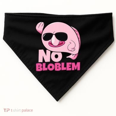 No Bloblem Problem Deep Sea Fish Sea Animal Blobfish Funny Gift USA-Made Doggie Bandana