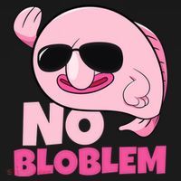 No Bloblem Problem Deep Sea Fish Sea Animal Blobfish Funny Gift USA-Made Doggie Bandana thumb 2