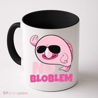 No Bloblem Problem Deep Sea Fish Sea Animal Blobfish Funny Gift Coffee Mug thumb 0