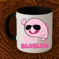 No Bloblem Problem Deep Sea Fish Sea Animal Blobfish Funny Gift Coffee Mug thumb 2