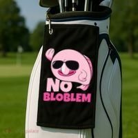 No Bloblem Problem Deep Sea Fish Sea Animal Blobfish Funny Gift Golf Towel thumb 2