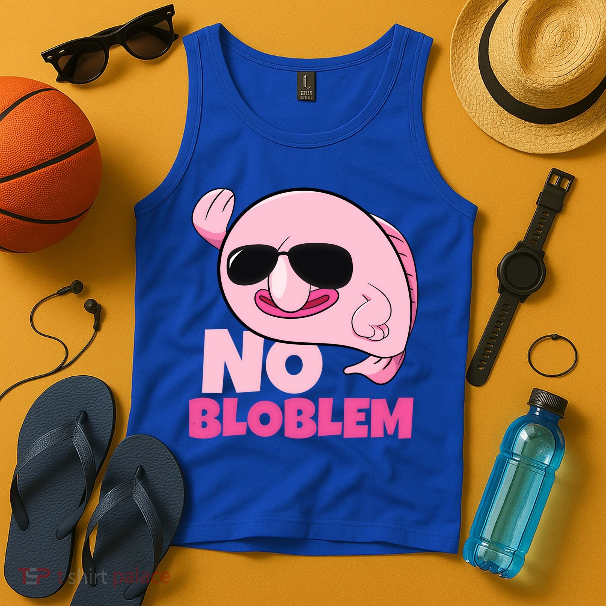 No Bloblem Problem Deep Sea Fish Sea Animal Blobfish Funny Gift Tank Top