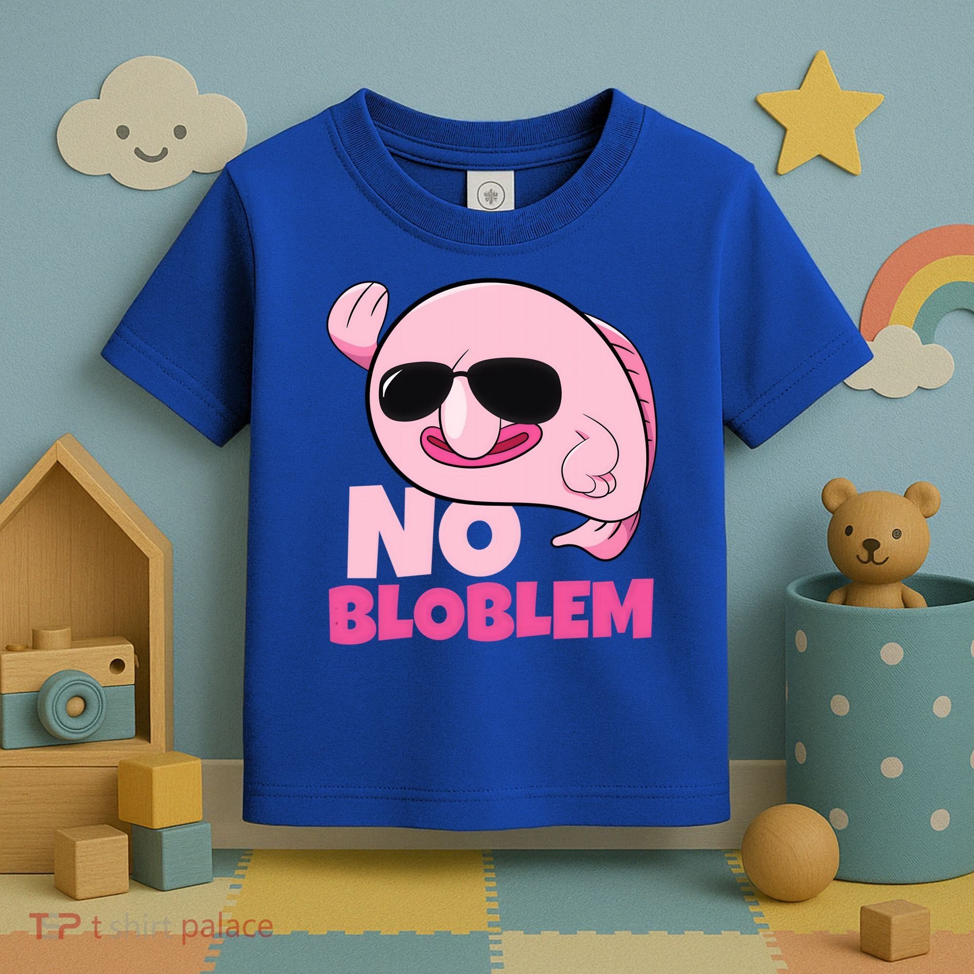 No Bloblem Problem Deep Sea Fish Sea Animal Blobfish Funny Gift Toddler T-Shirt